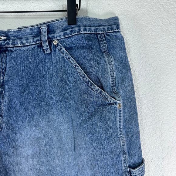 Carolina Blues 20W Carpenter Denim Shorts 100% Cotton High Rise Workwear - Picture 5 of 11